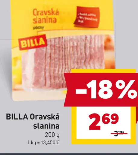 BILLA Oravská slanina