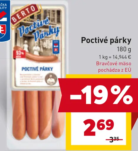 Berto Poctivé párky