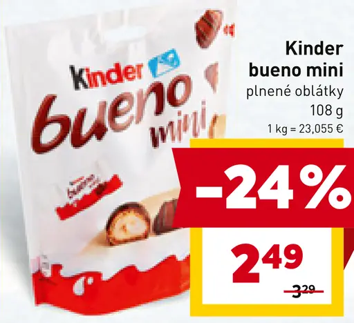 Kinder bueno mini plnené oblátky
