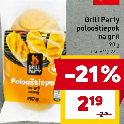 Grill Party pološtiepok na gril