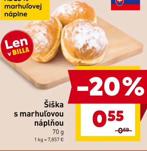 Šiška s marhuľovou náplňou