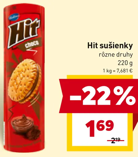 Hit choco sušienky