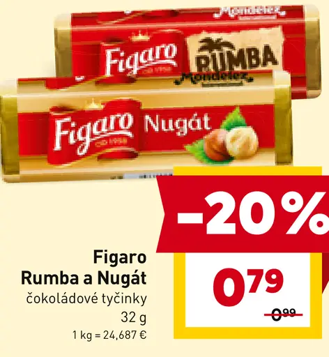 Figaro Rumba a Nugát čokoládové tyčinky