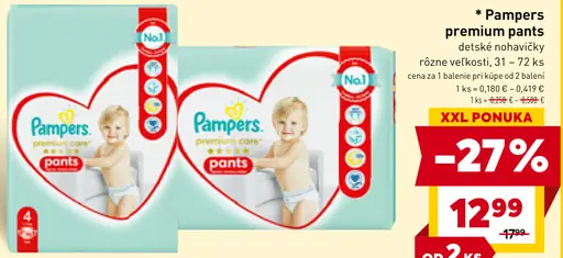 Pampers premium pants detské nohavičky