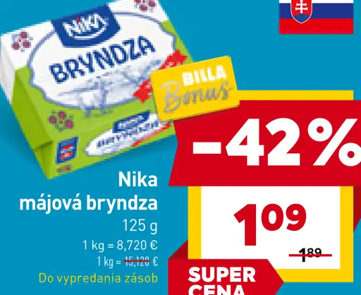 Nika májová bryndza