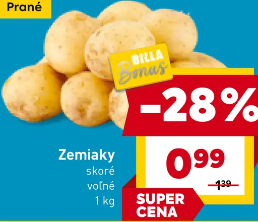Zemiaky prané voľné