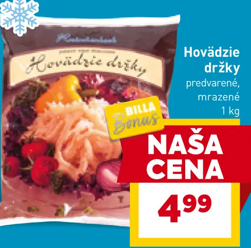 Hovädzie držky predvarené mrazené