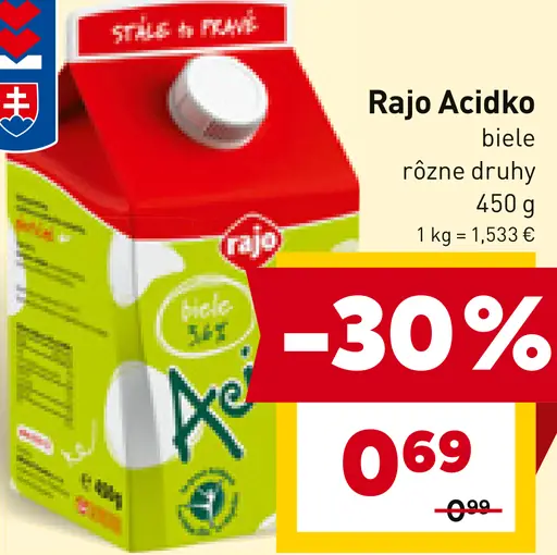 Rajo Ačidko biele