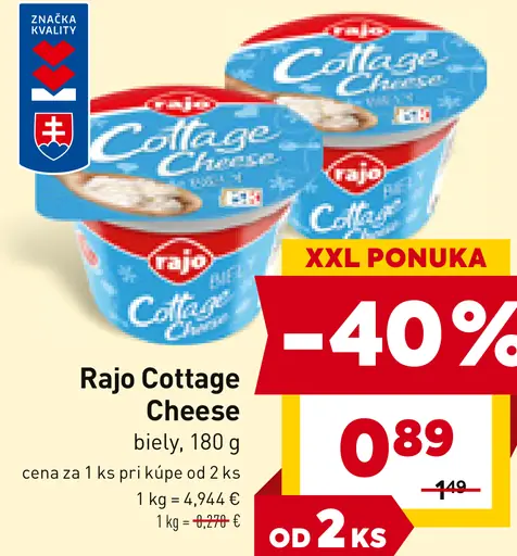 Rajo Cottage Cheese biely