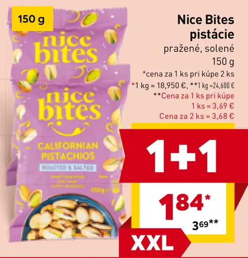 Nice bites pistácie pražené, solené