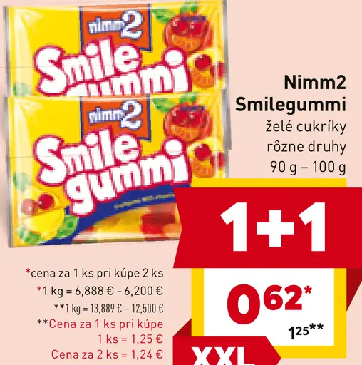 Nimm2 Smilegummi želé cukríky
