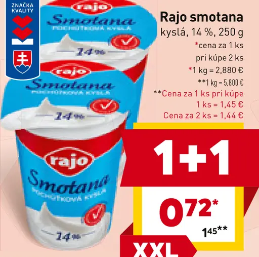 Rajo Smotana kyslá