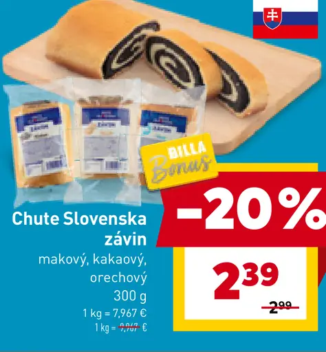 Chute Slovenska závin makový, kakaový, orechový