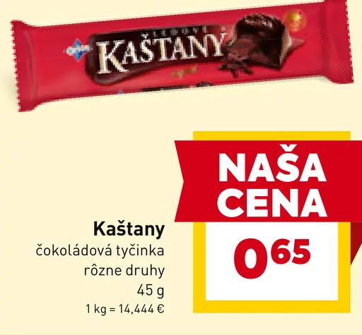 Kaštany čokoládová tyčinka