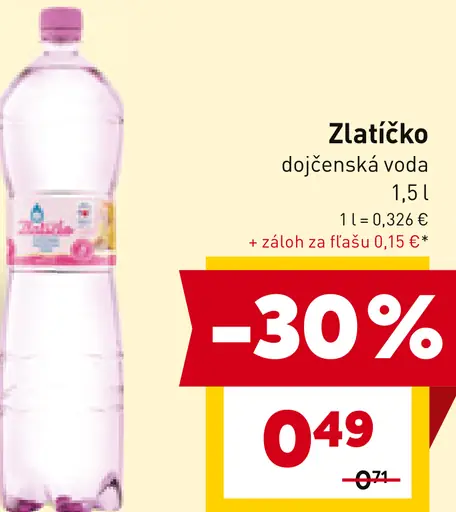 Zlatíčko dojčenská voda