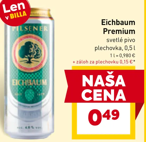 Eichbaum Premium svetlé pivo plechovka
