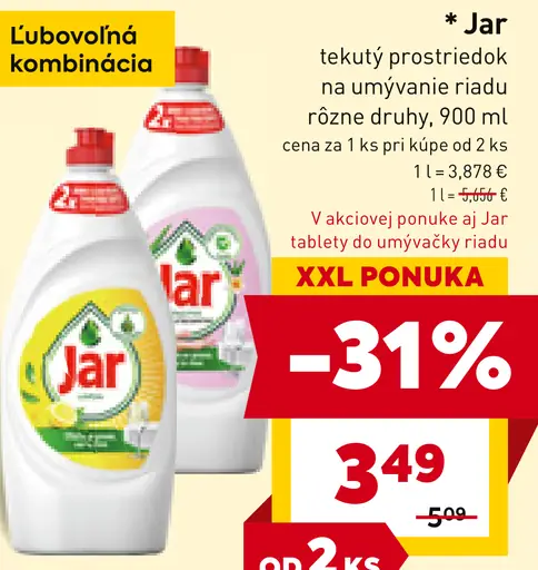 Jar tekutý prostriedok na umývanie riadu
