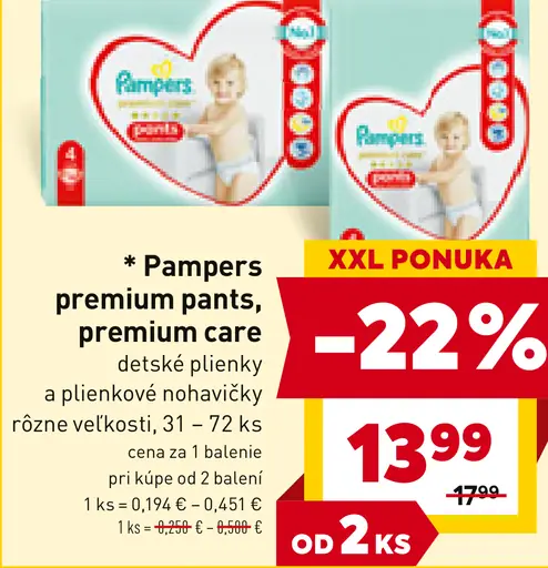 Pampers premium pants, premium care