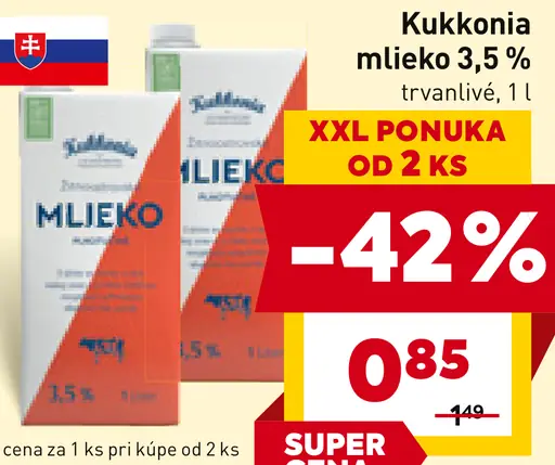 Kukkonia mlieko 3,5 %