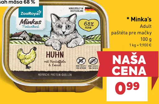 Minka's Adult paštéta pre mačky