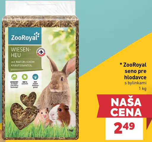 ZooRoyal seno pre hlodavce