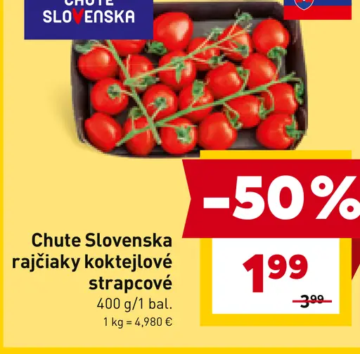 Chute Slovenska rajčiaky kokteilové strapcové