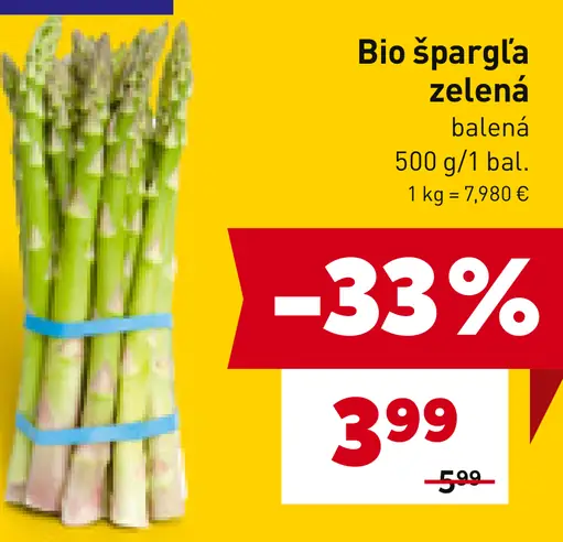 Chute Slovenska BIO špargľa zelená