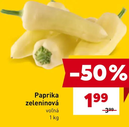 Paprika zeleninová voľná