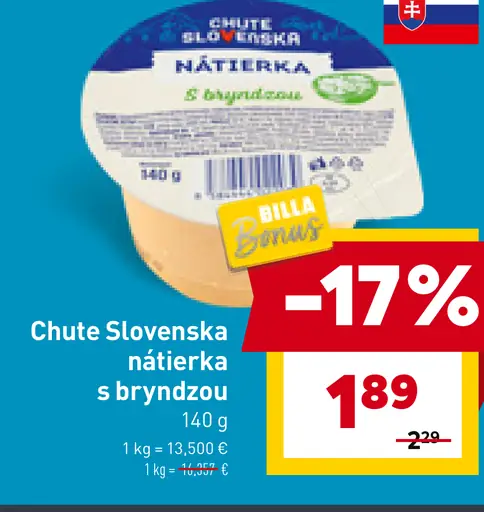 Chute Slovenska Nátierka s bryndzou