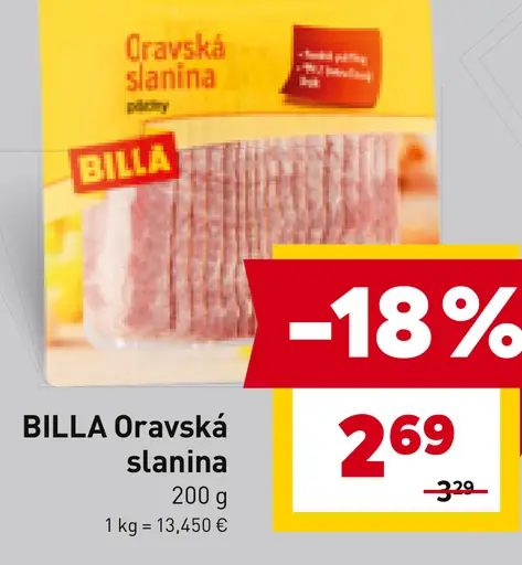 BILLA Oravská slanina