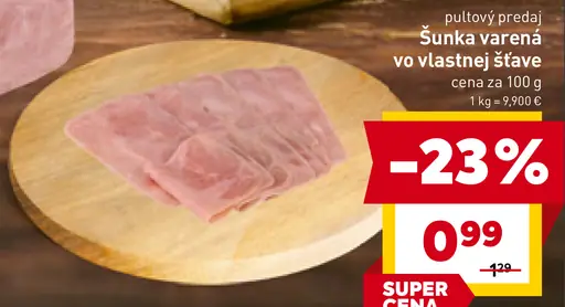 Šunka varená vo vlastnej šťave