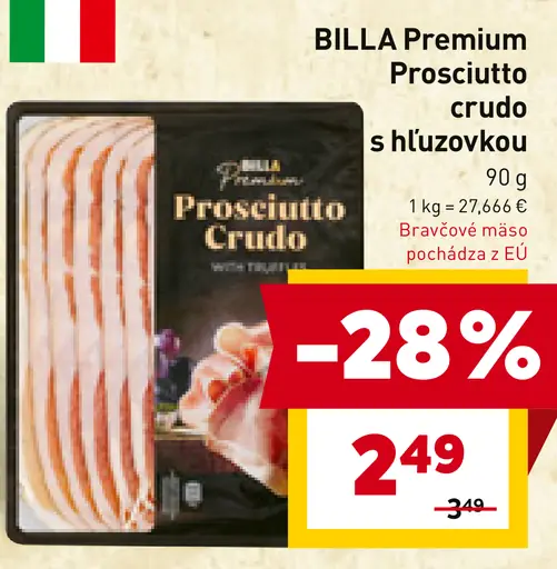 BILLA Premium Prosciutto crudo s hľuzovkou