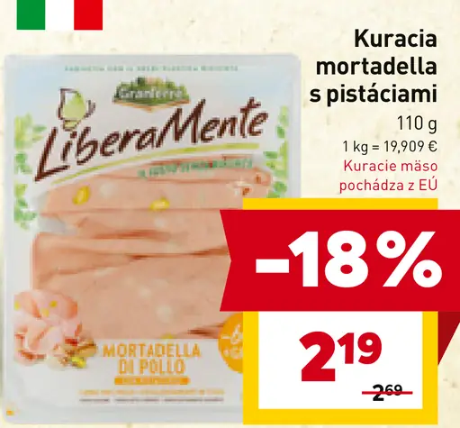 Kuracia mortadella s pistáciami