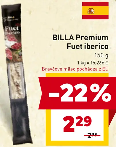 BILLA Premium fuet iberico