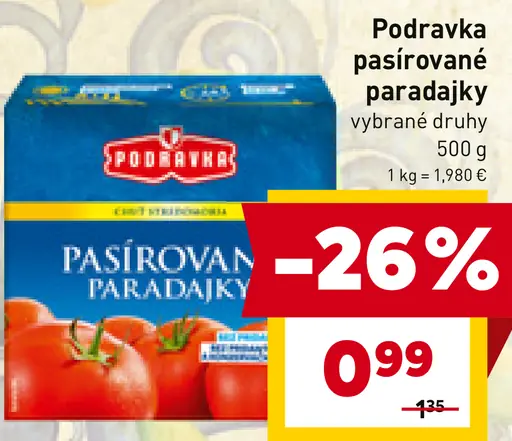 Podravka Pasírované paradajky