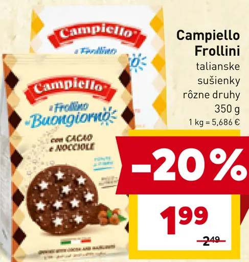 Campiello Frollini talianske sušienky
