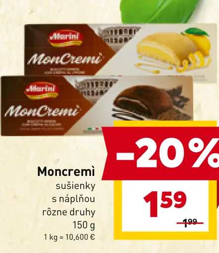 Moncremi sušienky s náplňou