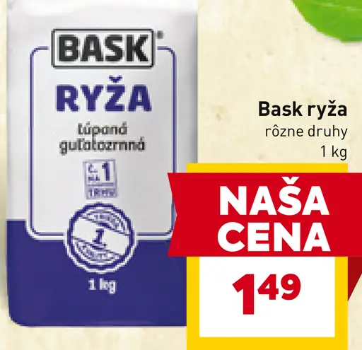 Bask ryža rôzne druhy