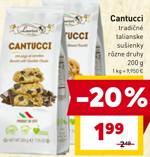 Cantucci tradičné talianske sušienky