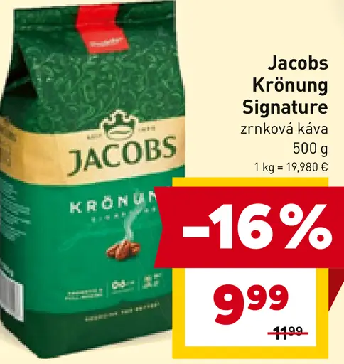 Jacobs krönung signature zrnková káva