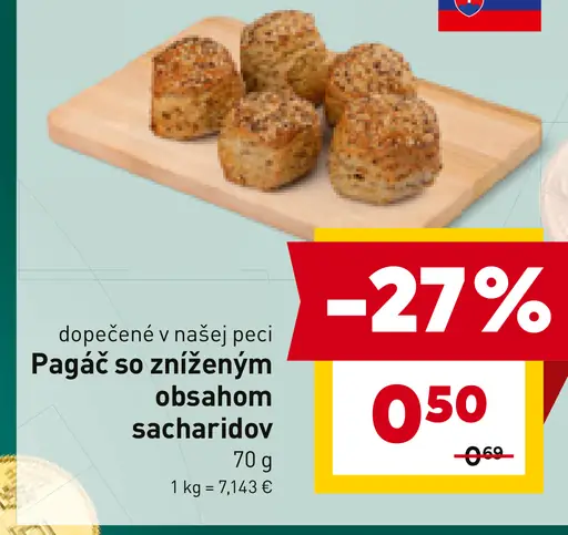 Pagáč so zníženým obsahom sacharidov