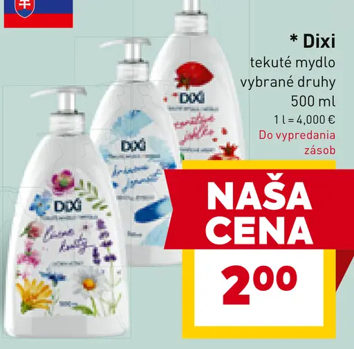 Dixi Krémová jemnosť tekuté mydlo