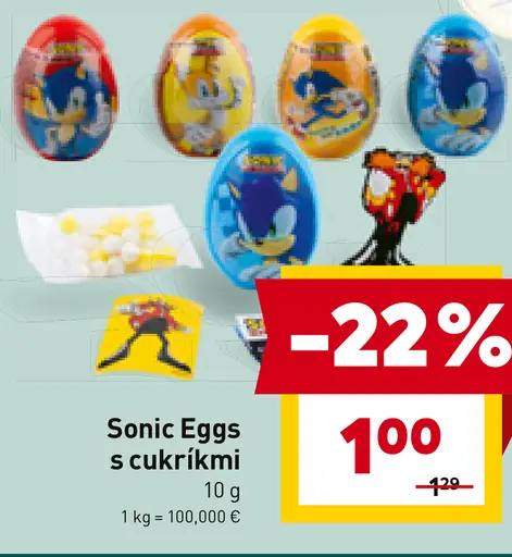 Sonic Eggs s cukríkmi
