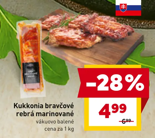 Kukkonia bravčové rebrá marinované