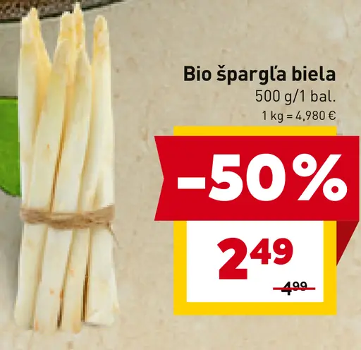 Bio špargľa biela