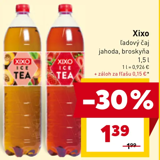 Xixo ľadový čaj jahoda, broskyňa
