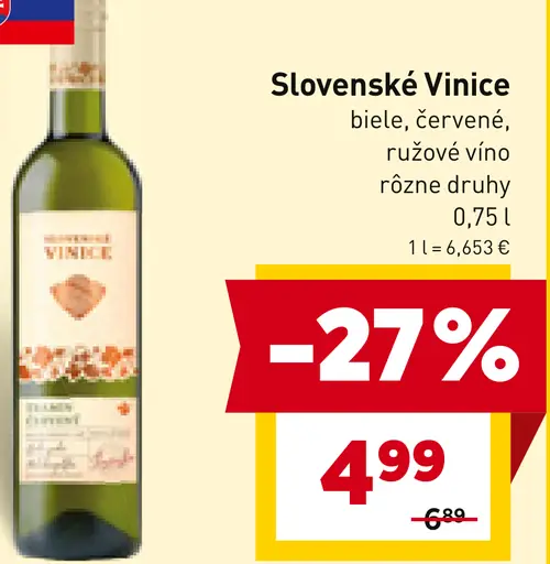 Slovenské vinice Víno