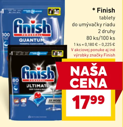 Finish Tablety do umývačky riadu
