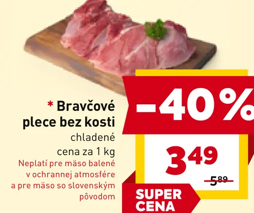 Bravčové plece bez kosti