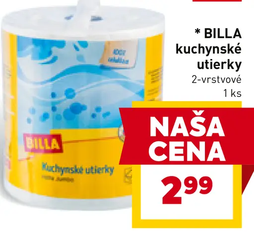 BILLA kuchynské utierky 2-vrstvové